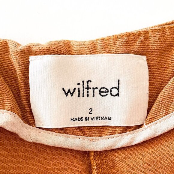 Wilfred High Rise Linen-blend Wide Leg Cropped Pant - Picture 4 of 12